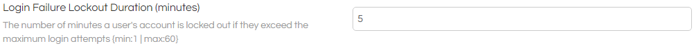10. Login Failure Lockout Duration