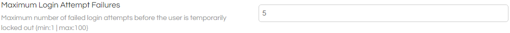 9. Maximum Login Attempt Failures