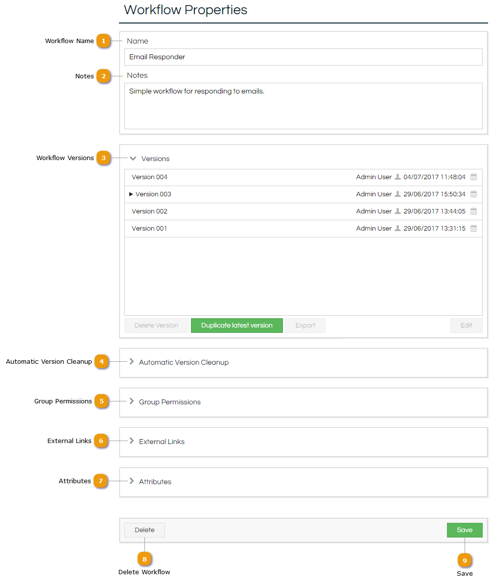 Workflow Properties